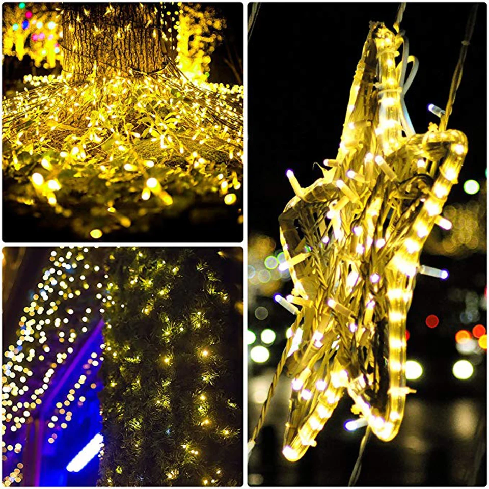 12M 100LEDs Outdoor Solar Lamp LED String Lights Fairy Light Holiday Christmas Party Garland Garden IP68 Waterproof | Лампы и