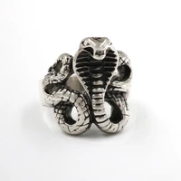 hot cobra ring titanium steel mens europe and america ring free shipping