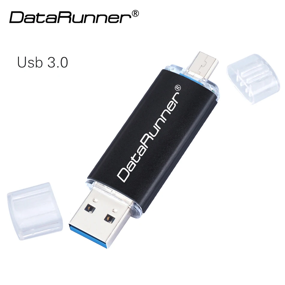 Высокоскоростной USB флеш-накопитель DataRunner OTG, 128 ГБ, флеш-накопитель, 32 ГБ, 64 ГБ, Usb 3,0, флешка, 256 ГБ, USB карта памяти для мобильных телефонов на Android