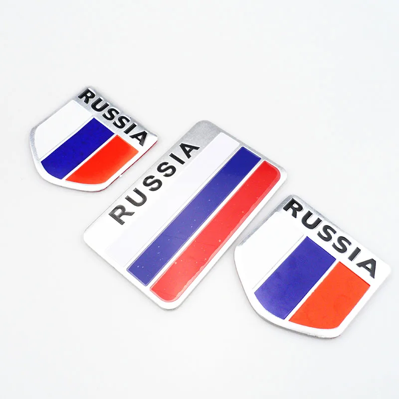 Фото 1 шт. автомобильный 3D значок с российским флагом наклейка для моделирования