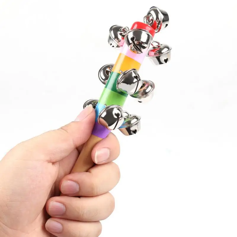 Последним детские малыш красочные коляски кроватки ручка деревянная белл тряски