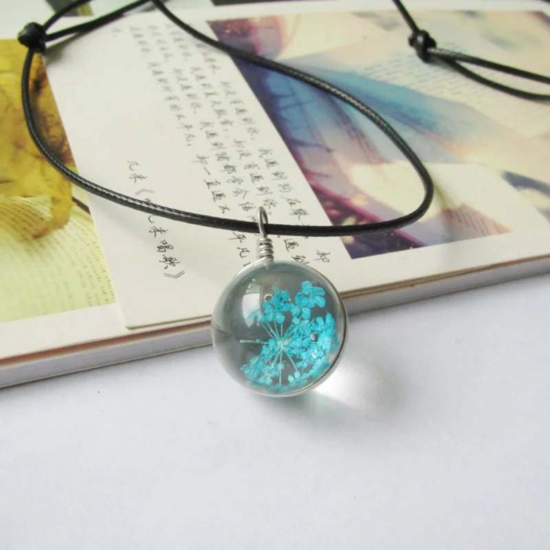 Женское Ожерелье в стиле бохо ожерелье из прозрачного стекла с подвеской виде