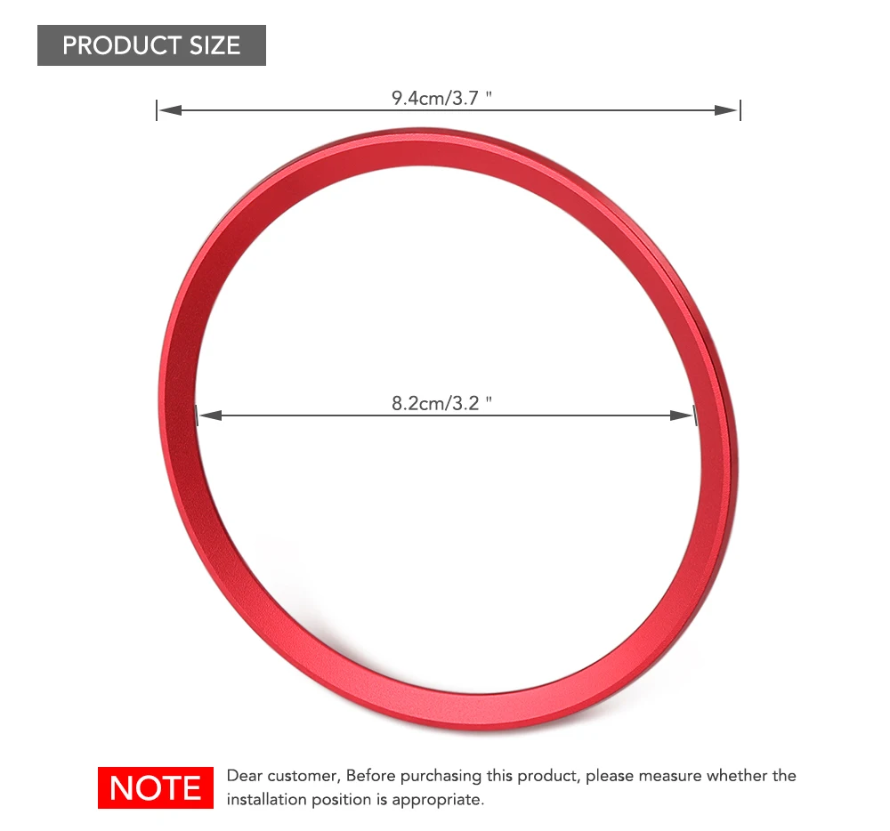Авиационный алюминиевый сплав украшение на руль автомобиля кольцо наклейка
