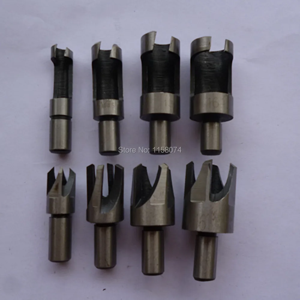 

8pcs Tapered&Straight Wood Plug Cutter 6mm 10mm 13mm 16mm Woodworker Tennon Taper Plug Hole Cutters Chamfered Cutting Drill Bit