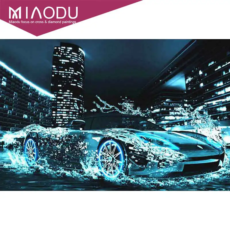 Miaodu Young Room Алмазная картина супер спортивный гоночный автомобиль водный гонщик