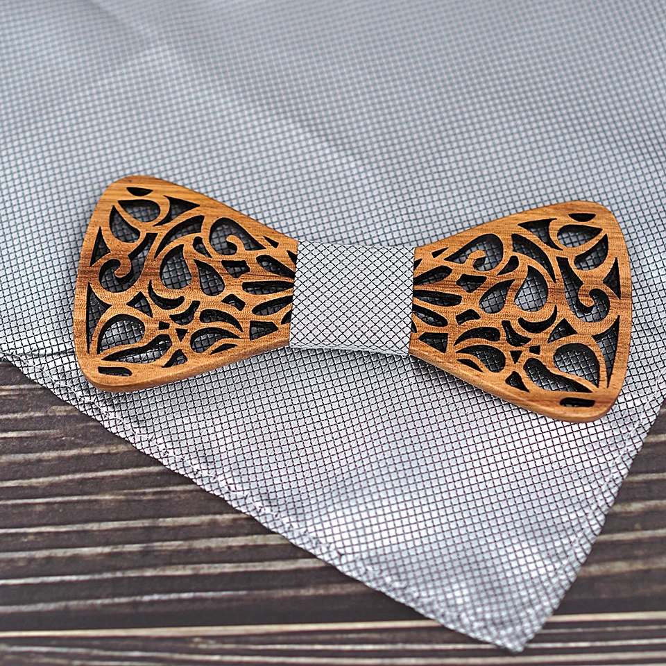 MAHOOSIVE деревянный галстук бабочка Карманный квадратный набор для мужских