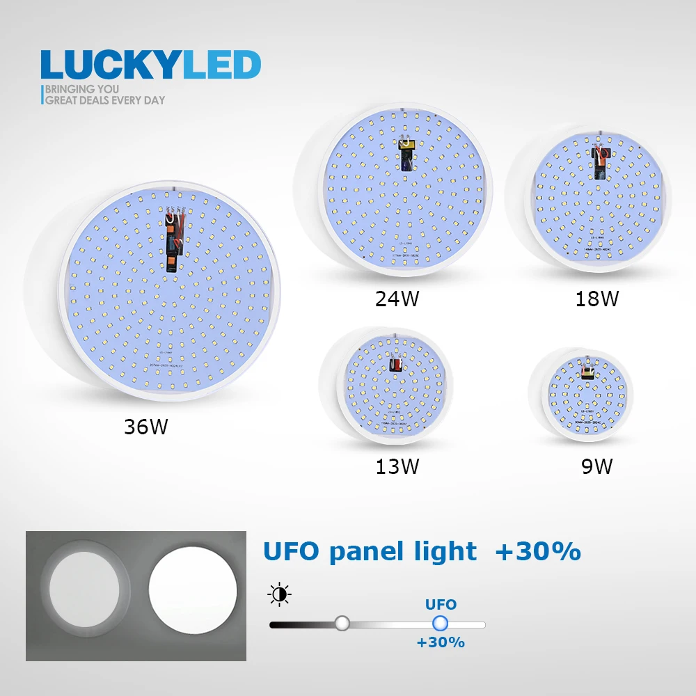 LUCKYLED-lámparas de techo modernas para sala de estar, lámparas de habitación Led acrílicas para Baño