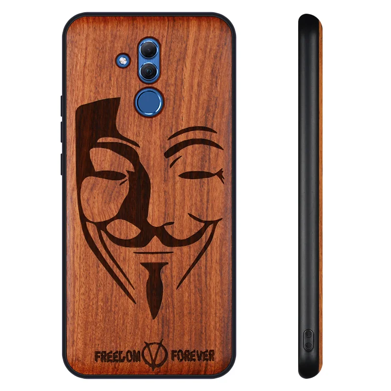 Новинка 2019 чехол Huawei Mate 20 Lite тонкий деревянный чехол-бампер из ТПУ для чехлы