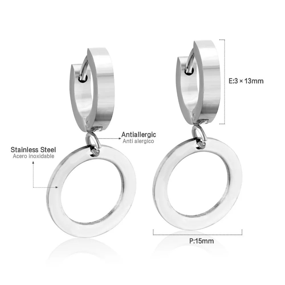 Роскошные круглые серьги кольца класса ci из нержавеющей стали модные ювелирные