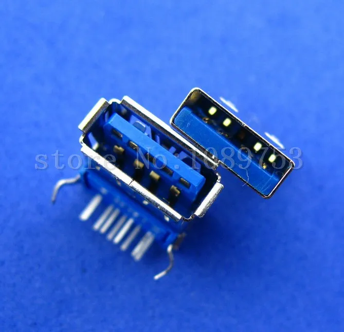 Высокоскоростной USB 3 0 разъем типа A для припоя 9P PCB 10 комплектов|usb 3.0 female connector|usb male