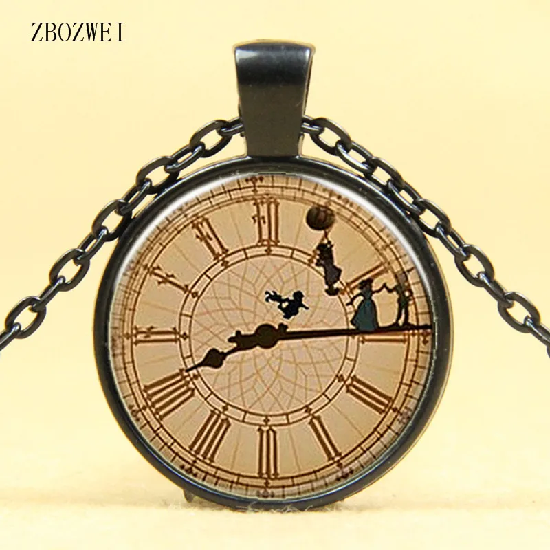 Бронзовое ожерелье Peter Pan Big Ben Time аксессуары для одежды Посеребренная цепочка