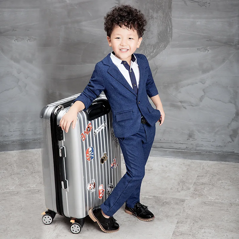 Single Button Baby Suit Gentle Style Child Blazer Liitle Boys Formal Dress For Wedding Slim clothing set Age: 2-10T | Детская одежда и