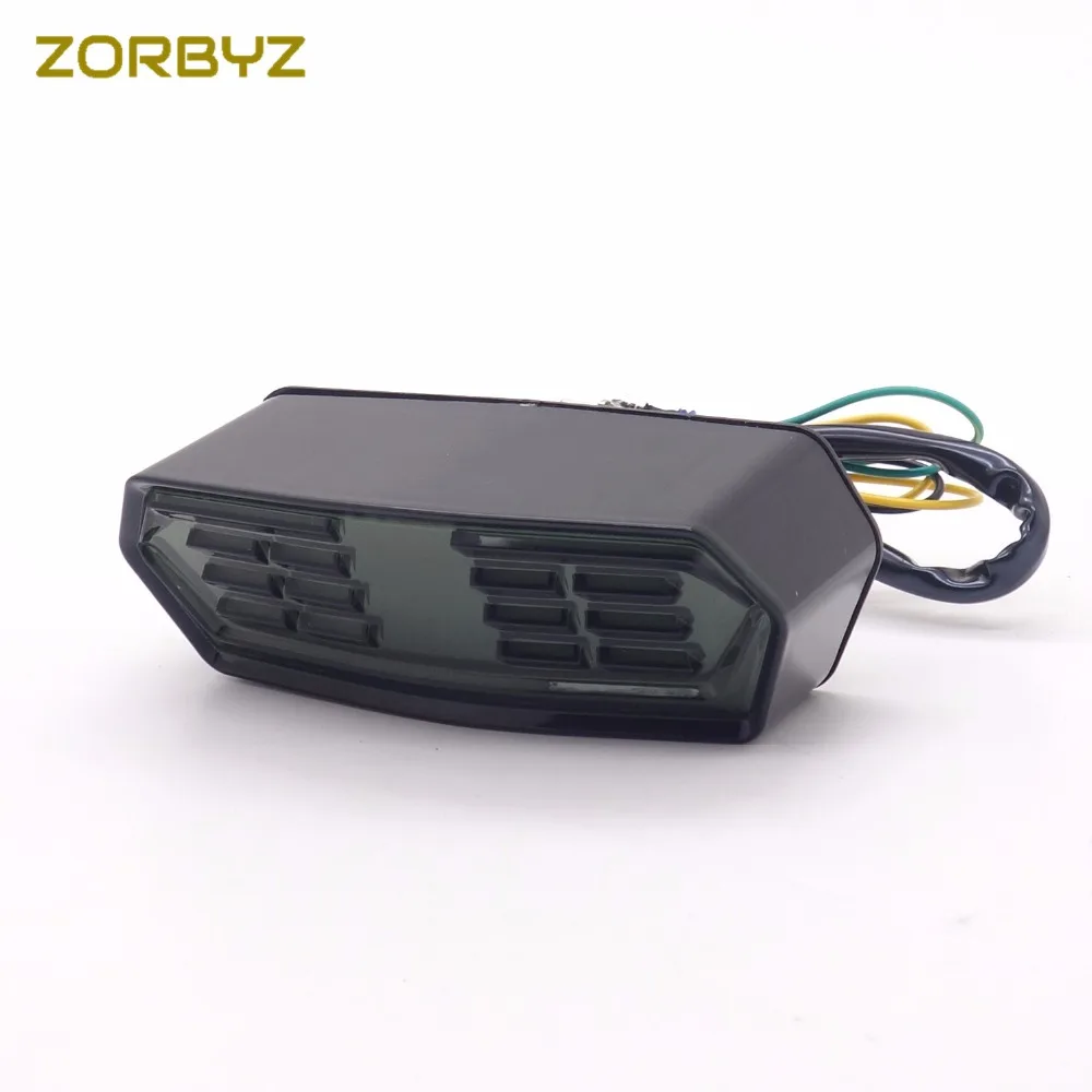 ZORBYZ мотоцикл черный светодиодный задний тормоз поворотные сигналы светильник