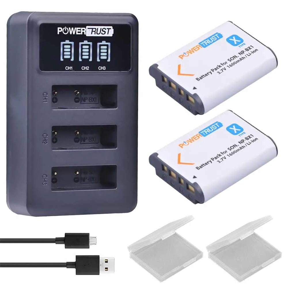 2Battery and Charger 5 шт. 1600 мАч NP BX1 NP-BX1 NPBX1 Батарея+ светодиодный 3 Порты и разъёмы USB Зарядное устройство для sony DSC-RX100 DSC-WX500 HX300 WX300 HDR AS100v AS200V - Цвет: 2Battery and Charger