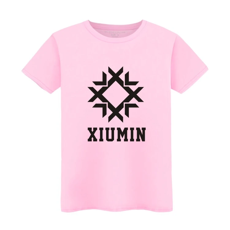 Корейская Популярная певица EXO Футболка мужская и женская хлопковая XIUMIN с