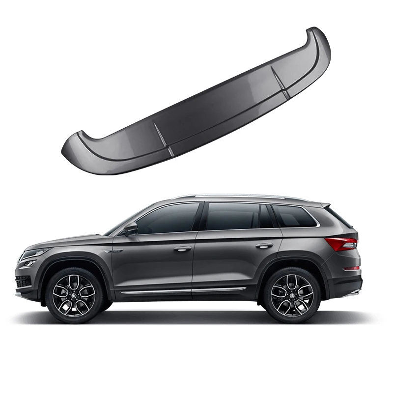 Автомобильный задний спойлер из углеродного волокна для Skoda Kodiaq, внешний белый черный спойлер, багажник, задний багажник, крыло, автомобильные аксессуары - Цвет: grey