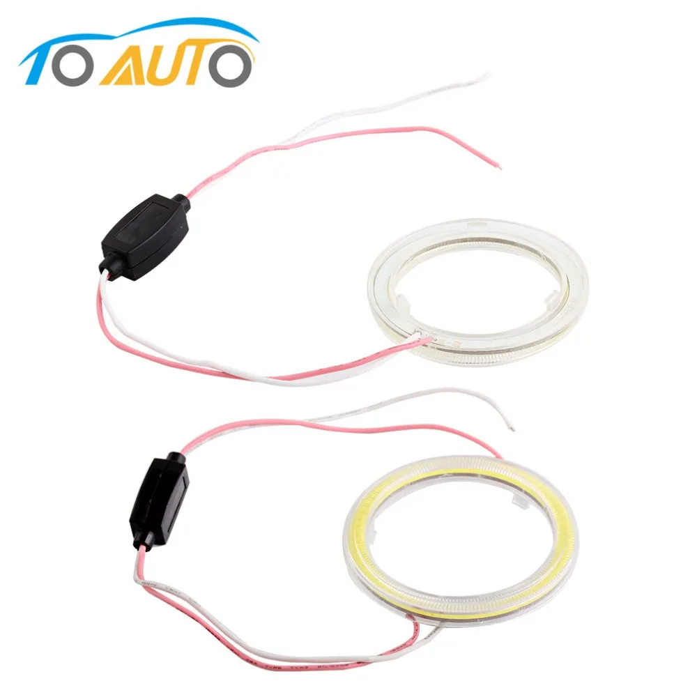 

1 pair Car Auto Moto 60mm 45 Chip Halo Ring Lights Super Bright White COB Led Angel Eyes Headlight Motorcycle DRL 12V 3W