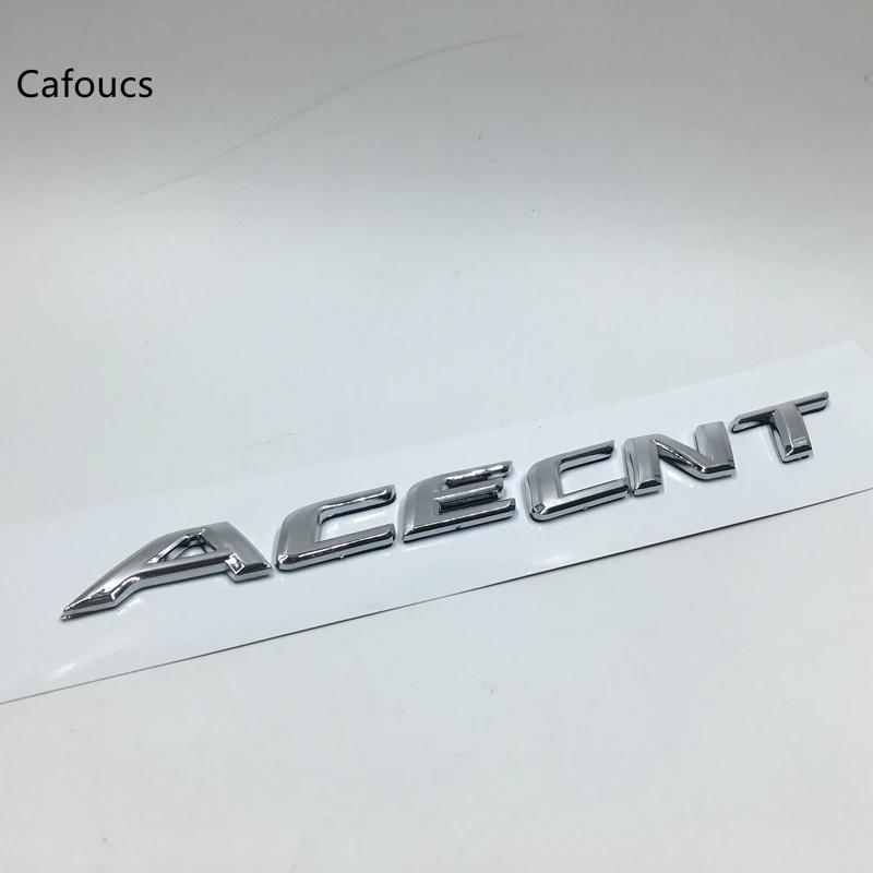 Cafoucs для Hyundai акцент ABS хромированный задний багажник автомобиля эмблемы письмо