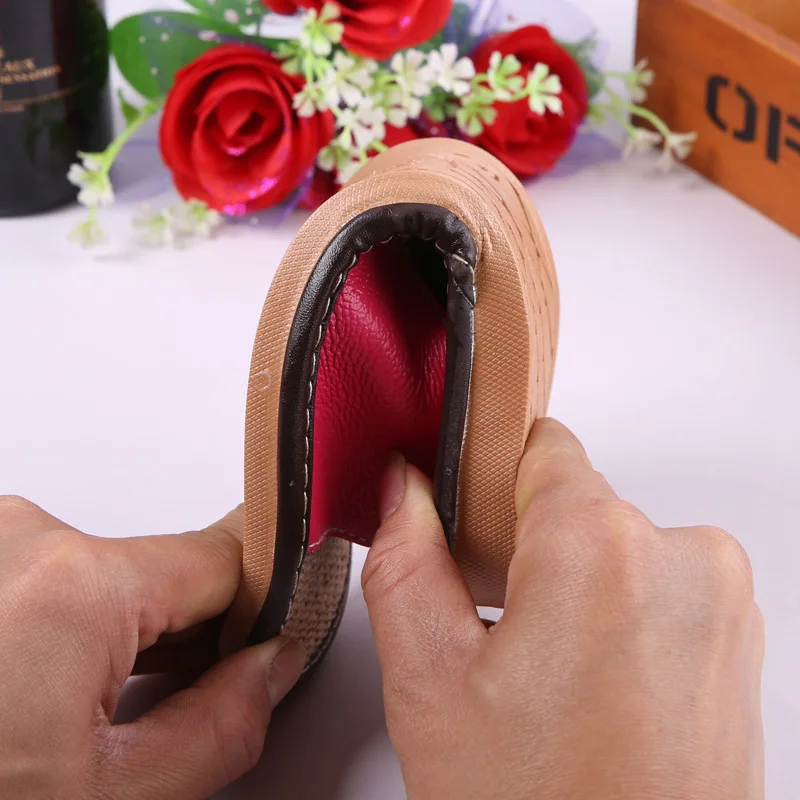 

Mntrerm Men's Shoes Spring And Summer Cow Leather Home Indoor Non-slip Slippers 2020 New Hot Genuine Leather Slippers Couple