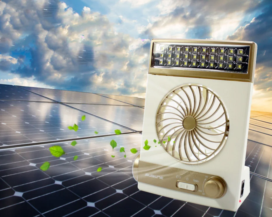 Креативный светодиодный вентилятор со светодиодсветильник пой на солнечной