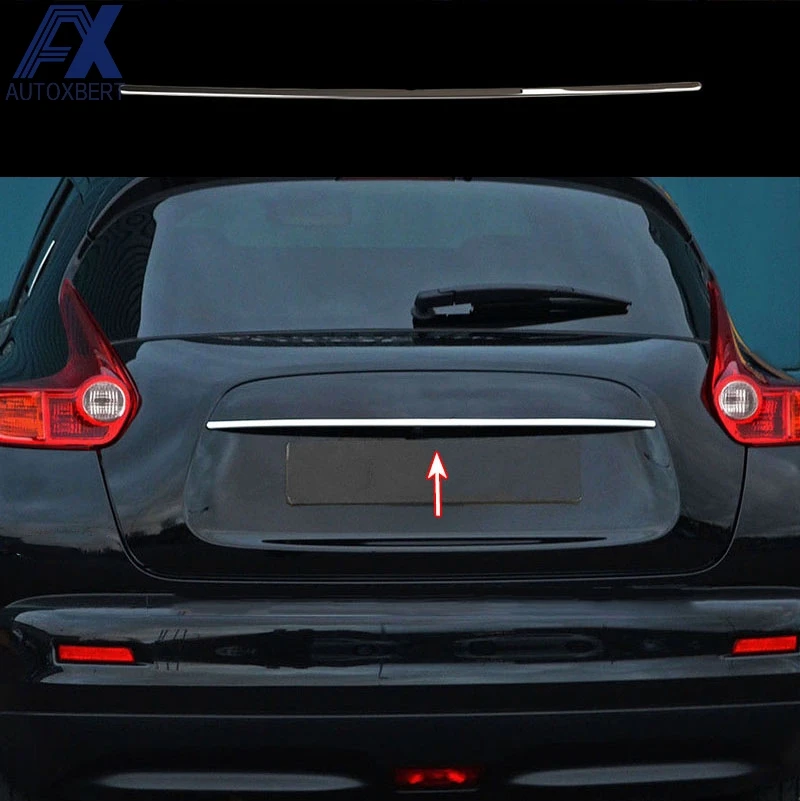 AX для Nissan JUKE 2011- хромированная задняя дверная ручка грузовика кромка формовочная задняя дверь полоса сталь задняя крышка ворот Отделка