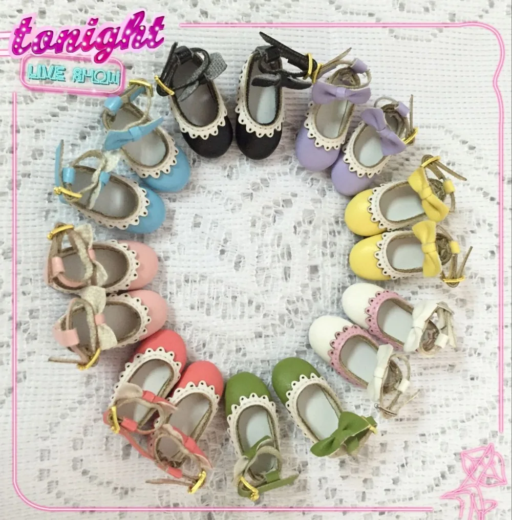 Кукольная обувь с бантом blyth (подходит для Блит AZ licca Pullip doll Holal Dolls)|doll shoes|blythe shoespullip