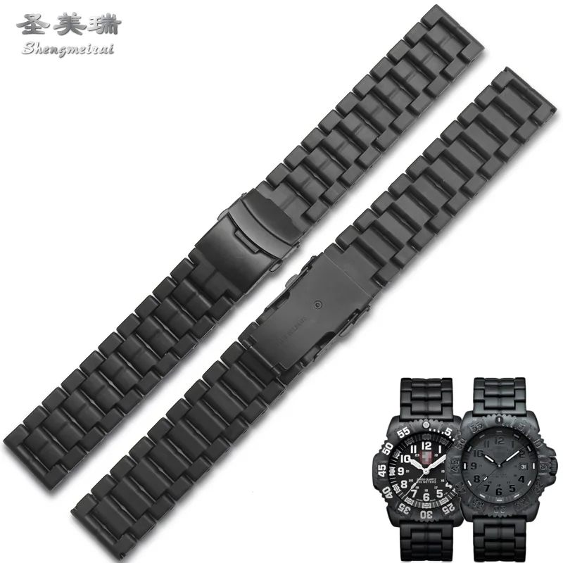 

shengmeirui 23MM Plastic Fiber Strap Waterproof Strap FOR Luminox Men's Military Watch 3051 3080 6402 Sports Waterproof Strap