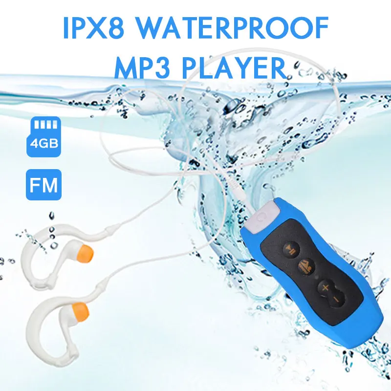 Высококачественный MP3 плеер 4 Гб IPX8 водонепроницаемый Mp3 для плавания летнего