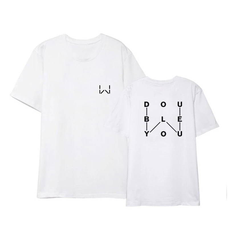 K Pop Kpop NUEST W DOUBLE U NU'EST Album Shirts Повседневная Свободная футболка в стиле хип хоп с