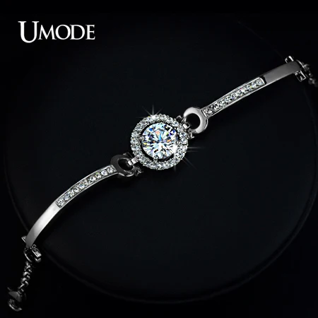 UMODE Очаровательный браслет с швейцарским фианитом 3 5 карат огранки Сердца и