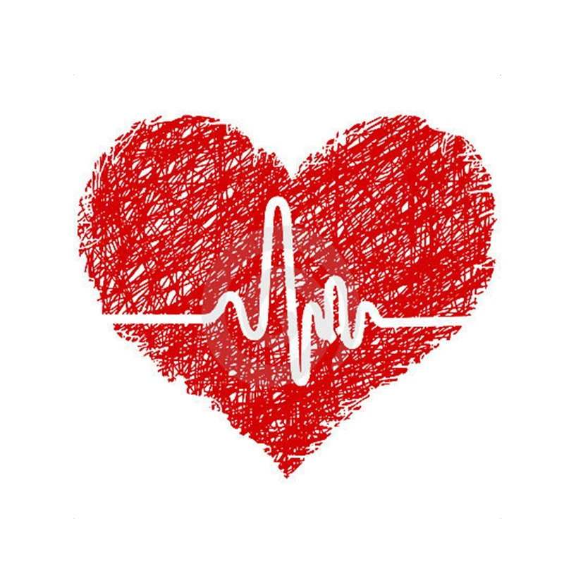 Кольцо мужское/женское из титановой стали с черной электрокардиограммой и