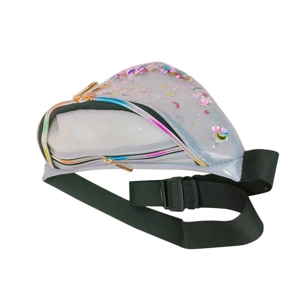 2018 Мода Радуга прозрачный пакет лазерный пояс сумка панк кошелек на шик