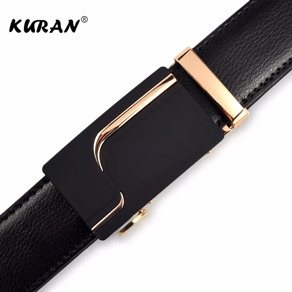 [Куран] Новые брендовые Дизайнерские мужские ремни Элитная кожаные для мужчин