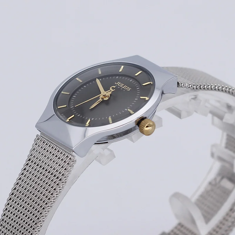 Тонкие японские кварцевые женские часы Julius простые модная классическая