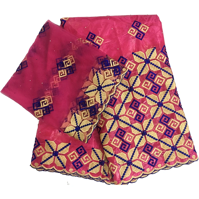 

african diy lace fabric bazin riche getzner high quality embroidery african guinea brocade nigerian gele headtie 5+2 yards/lot