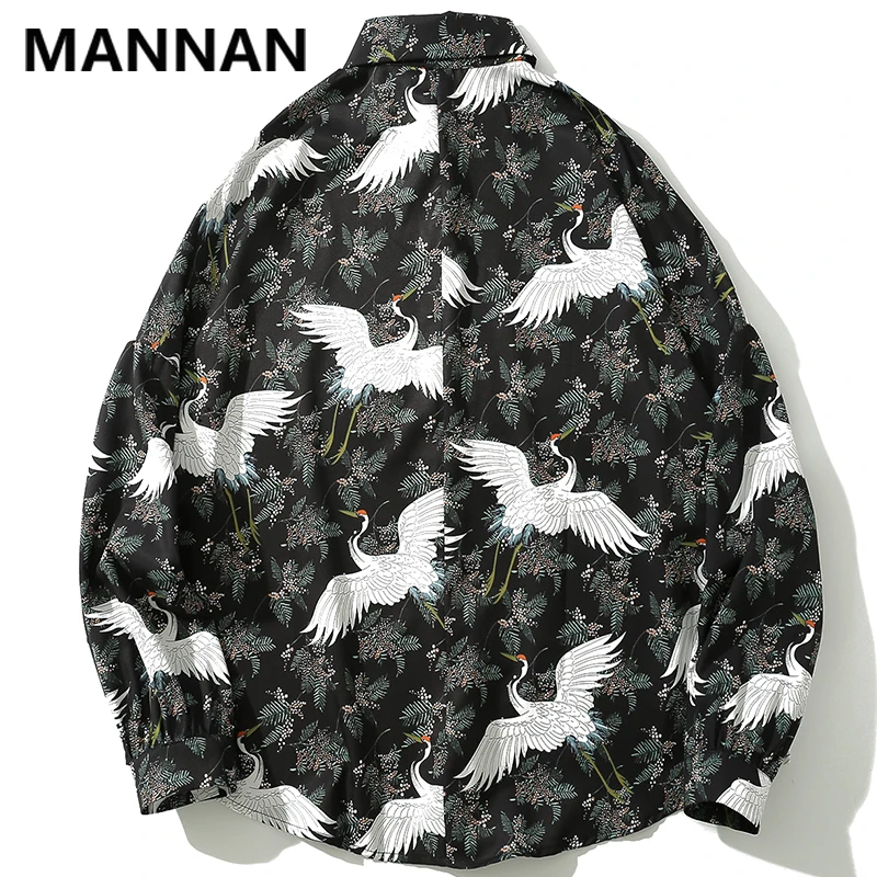 MANNAN 2019 Casual Print Short Sleeve Shirt Men Streetwear Summer Hawaii Beach Women Fashion Loose Shirts Mens | Мужская одежда