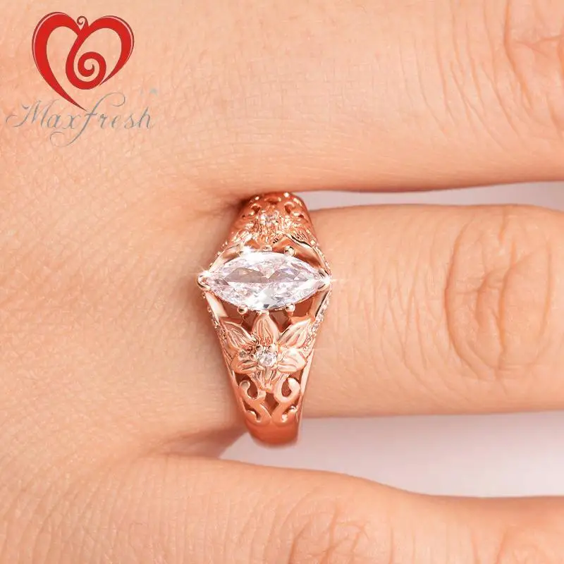 Maxfresh Мода кубического циркония Electroplated Роза Кольца для Для женщин | Украшения и