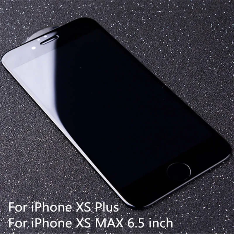6D полное покрытие закаленное стекло для iPhone XS MAX XS Plus 9 H Взрывозащищенная жесткая пленка для iPhone на XR iPhnoe XS iPohne X 5,8" - Цвет: Black For XS MAX