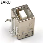 10 шт.лот, плоский разъем USB B типа мама G45 для принтера, интерфейс передачи данных, подключите адаптер, разъем PCB SDA, кабель, провод, принтер