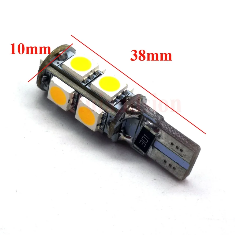 2шт 4300K Canbus без Ошибок T10 W5W 5050 9SMD SMD СВЕТОДИОДНЫЙ высокомощный автомобильный клиновидный фонарь для парковки лампа DC 12V