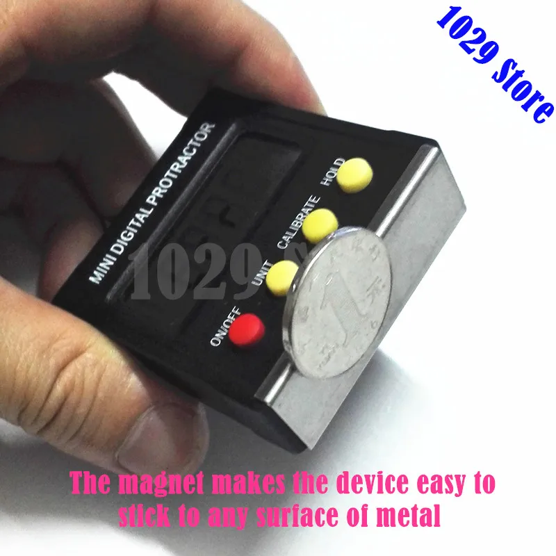 10 pcs 1 Lot Mini Digital Protractor Inclinometer box Electronic Level Box Magnetic Base Measuring Tools with Gift Pouch | Инструменты