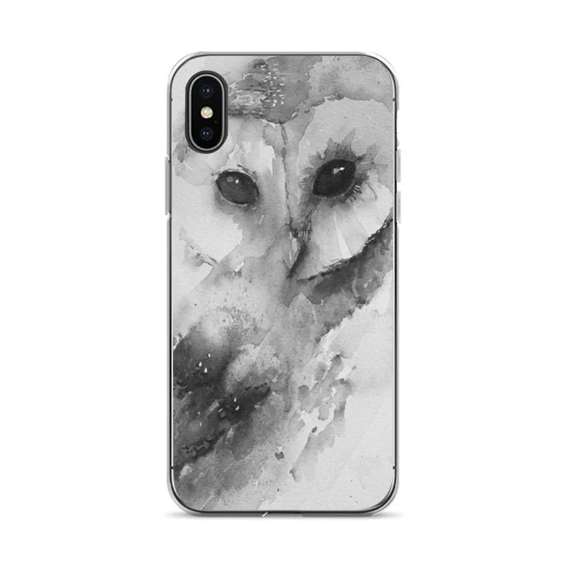 Милый чехол для телефона с рисунком Совы и сердечек iphone 6 6s 7 7plus 8 8plus X xs xr XS Max