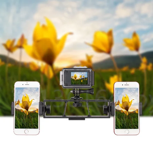 

for GoPro 7 6 5 4 3+ SJCAM Adapter/phone Clip/Mini Tripod/Bracket for Zhiyun Smooth Q 3 DJI Osmo Mobile 2 Feiyu G5 Gimbal Mount