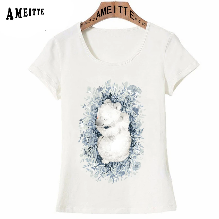 Милый детский комбинезон с принтом Медведь Полар флиса сон акварель футболка