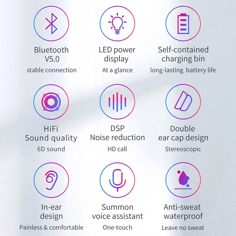 Беспроводные наушники Baseus W01 TWS Bluetooth 5 0 стереонаушники с басами беспроводные