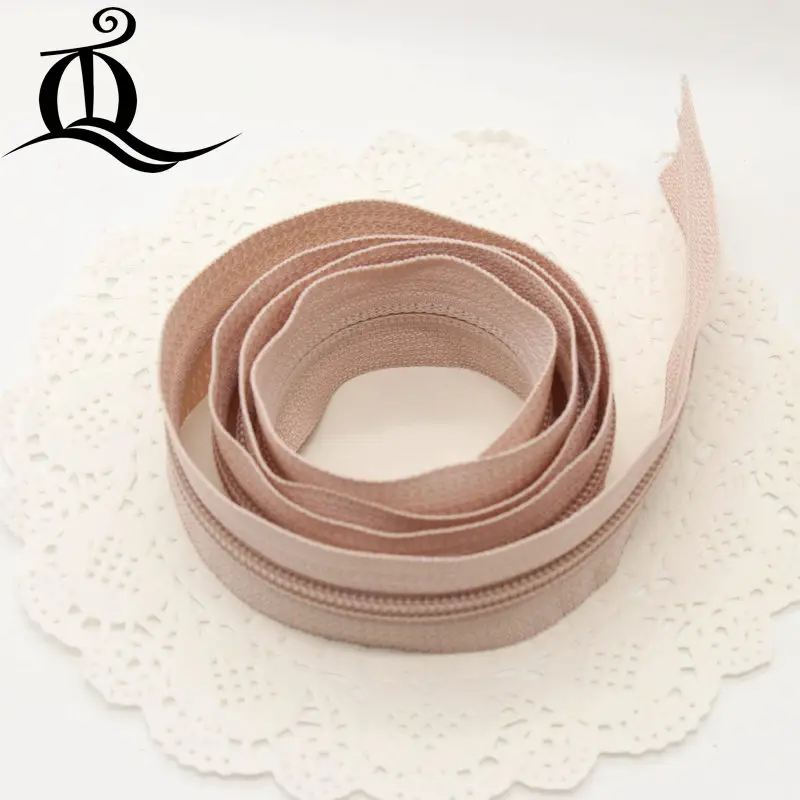 1 ярд смешанный цвет нейлоновая молния без съемника 5# DIY нейлоновая катушка молния для шитья подушки/задний портной инструменты, аксессуары для одежды - Цвет: flesh