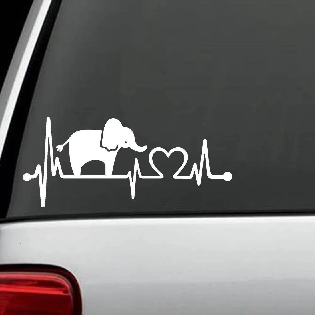 Наклейка с изображением слона и монитора сердцебиения 20*8 6 см | Автомобили