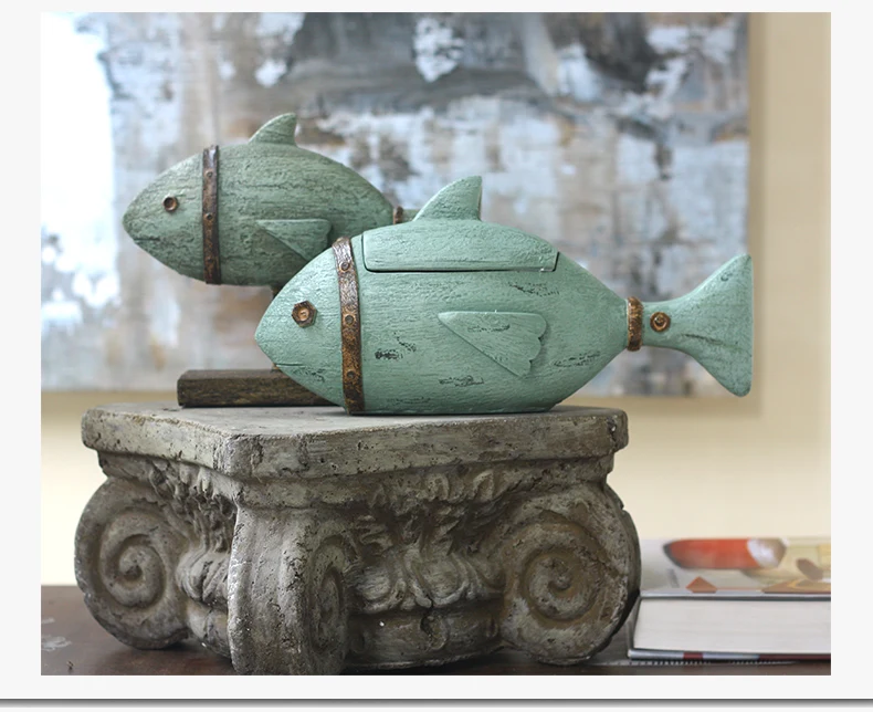 Американский Сельский Средиземноморский смолы blue fish Творческих ремесел Новые