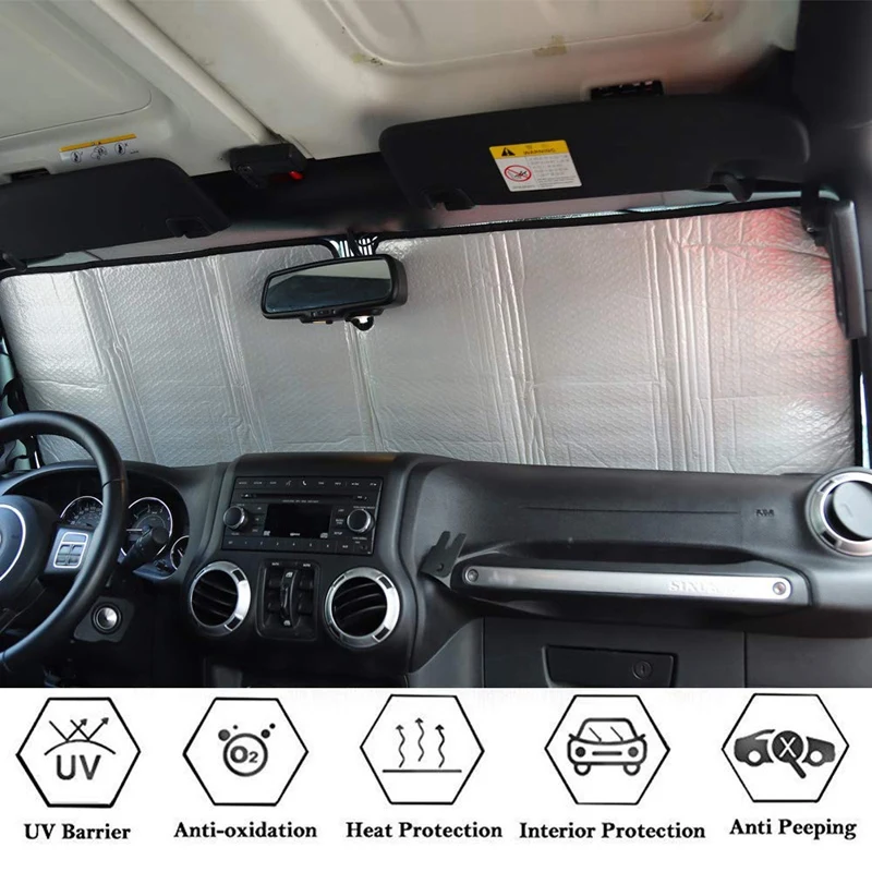 Козырек от солнца на лобовое стекло козырек автомобиля складной для Jeep Wrangler Tj Jk Jku