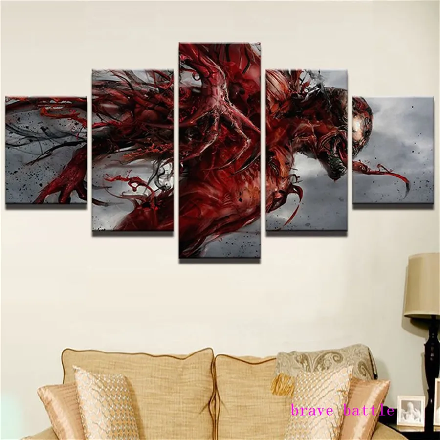 Carnage супергерой комиксы 5 шт. холст картина печать гостиная домашний декор